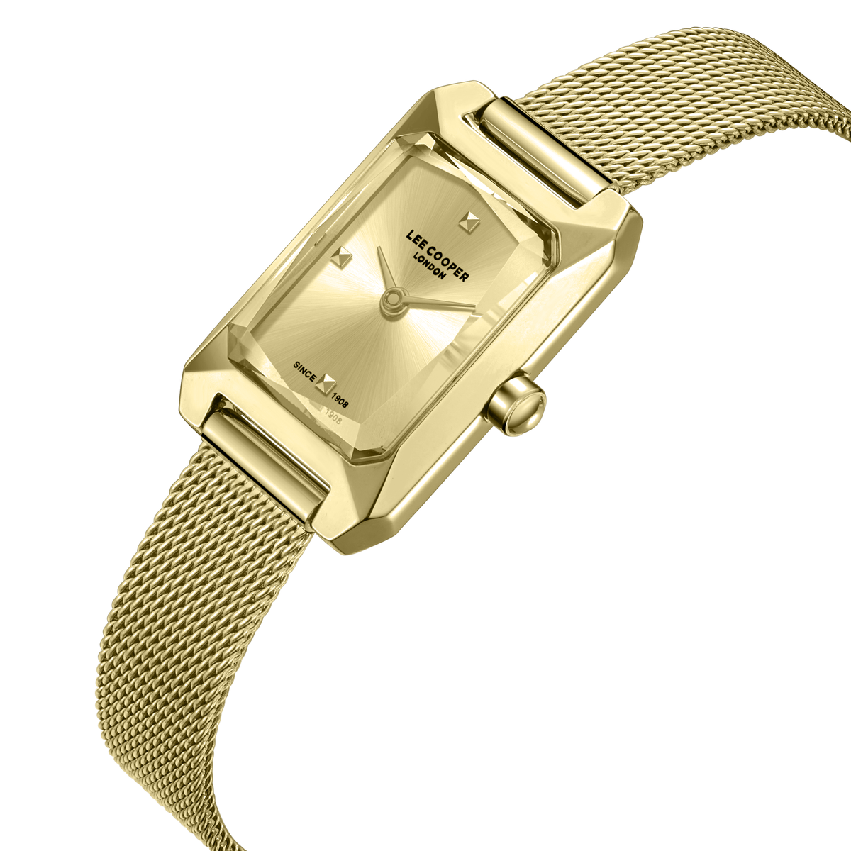 Lee Cooper LC08359.110 Women's Gold Mesh Strap & Clasp Detail - Zamana