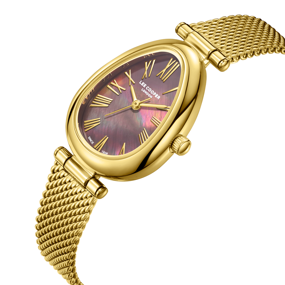 Lee Cooper LC08360.140 Women's Gold Mesh Strap & Clasp Detail - Zamana