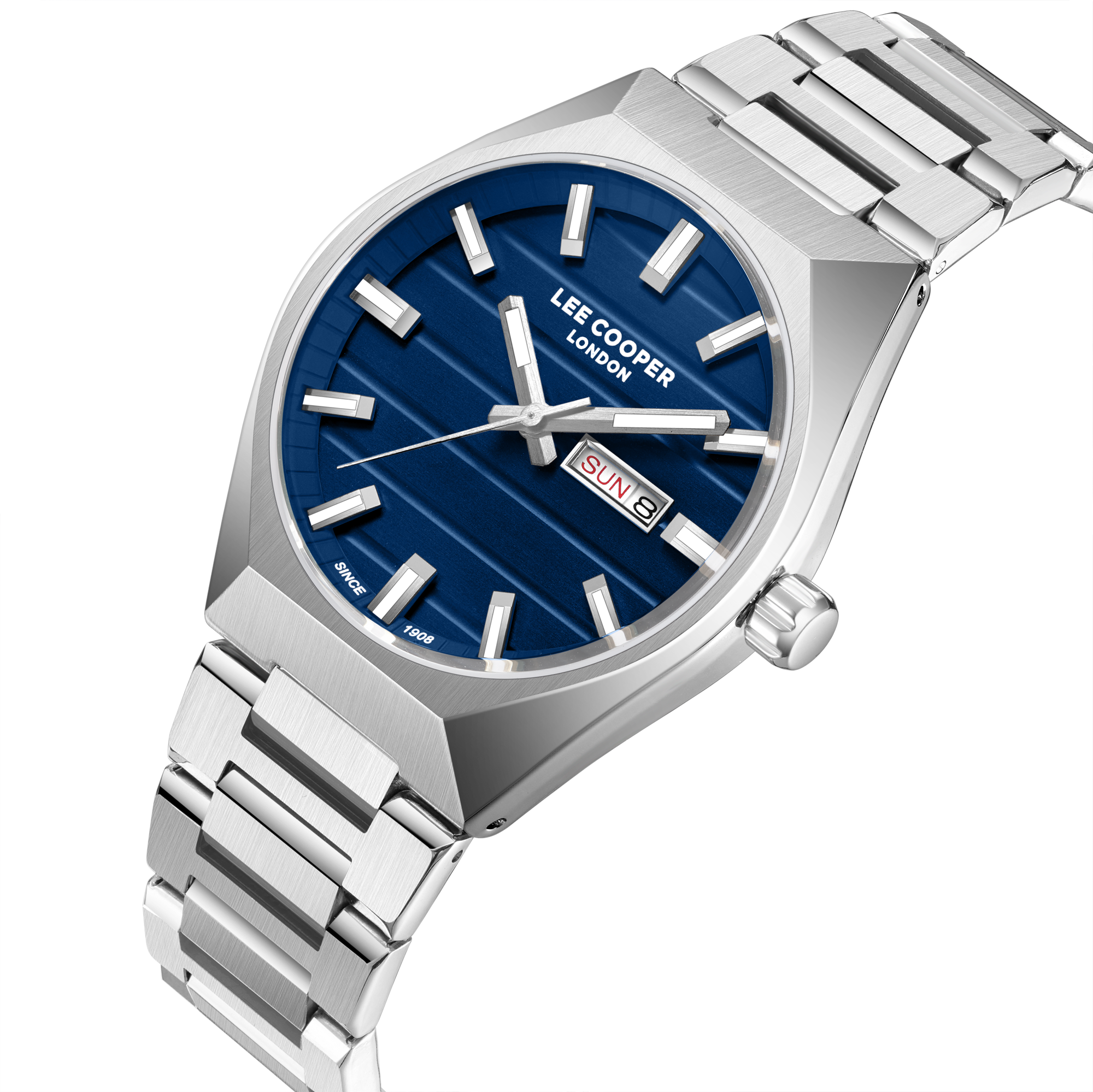 Lee Cooper LC08363.390 Men's Silver Metal Strap & Clasp Detail - Zamana