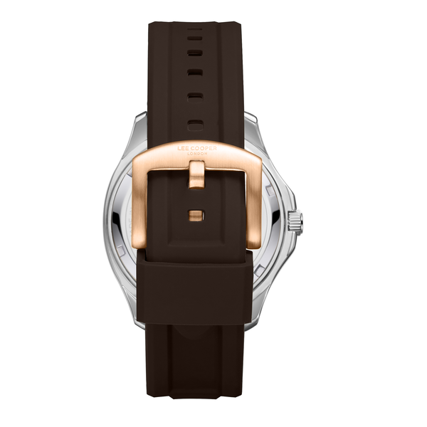 Lee Cooper LC08364.542 Men's Grey to Brown Silicone Strap Watch - Photo 4 - Zamana