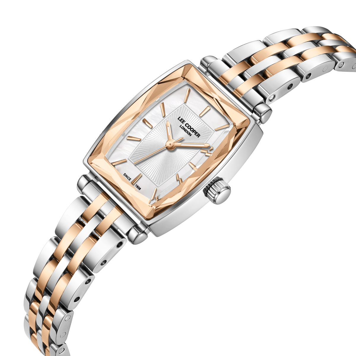 Lee Cooper LC08370.520 Women's Silver/Rose Gold Strap Detail - Zamana