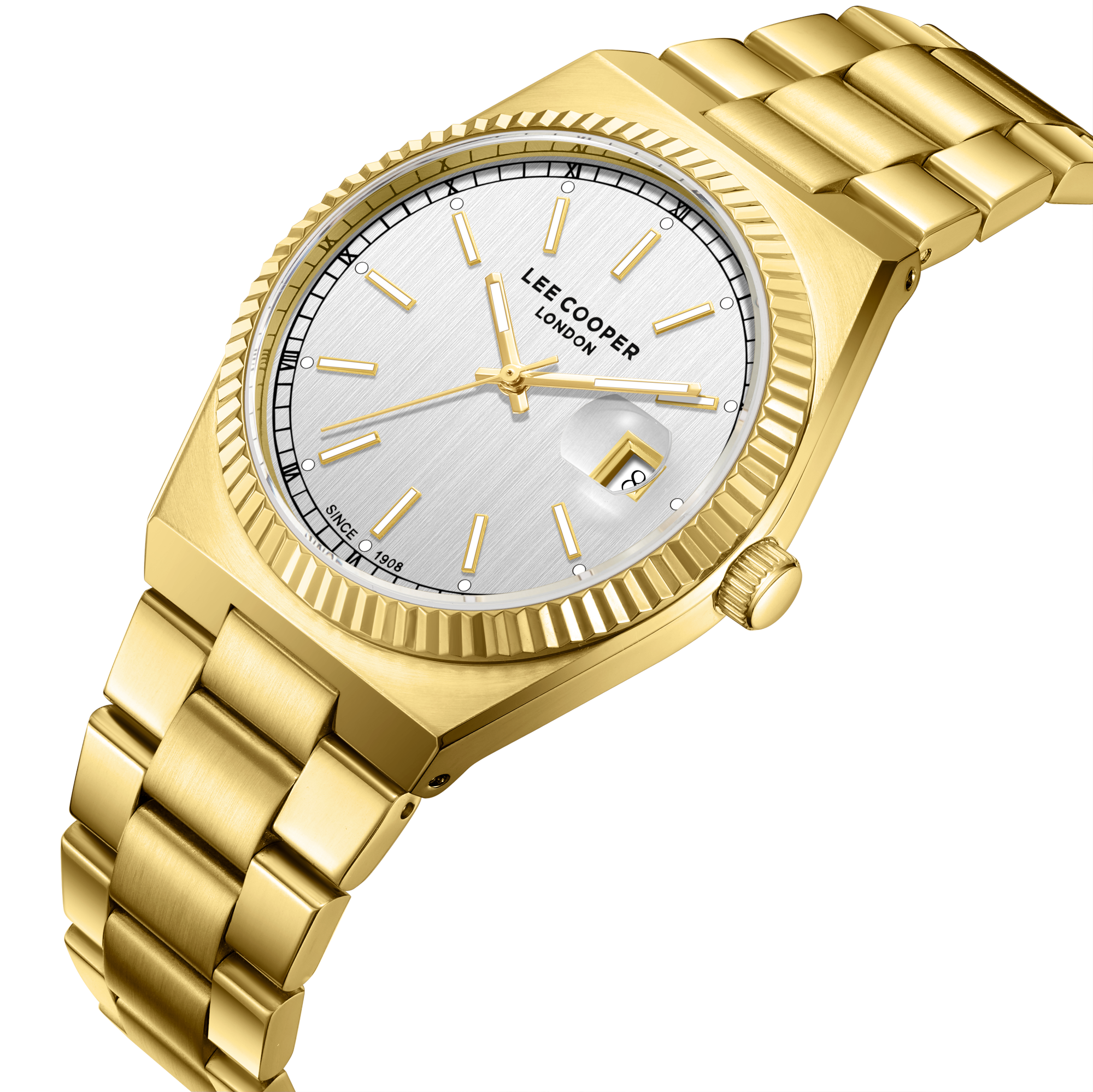 Lee Cooper LC08374.130 Men's Gold Strap & Clasp Detail - Zamana