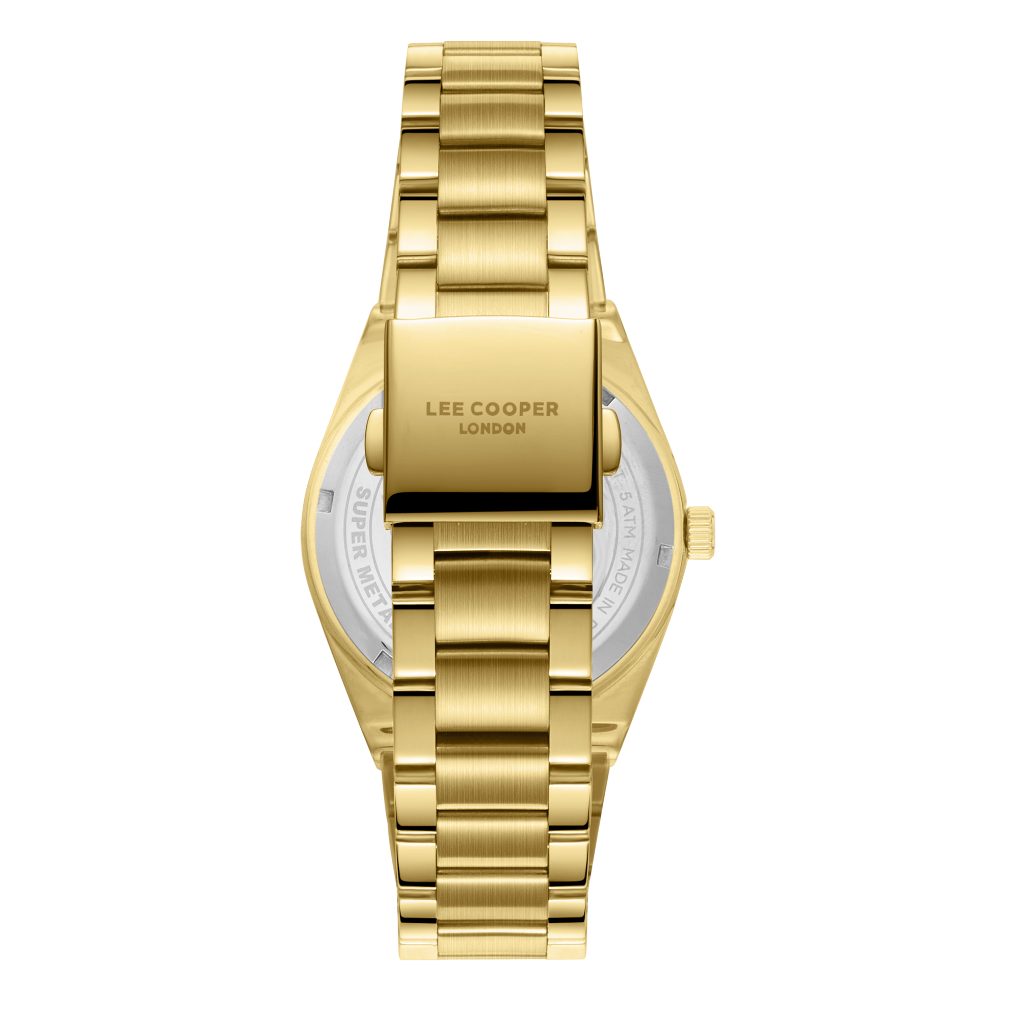 Lee Cooper LC08374.130 Men's Gold Dial Metal Strap Watch - Photo 4 - Zamana