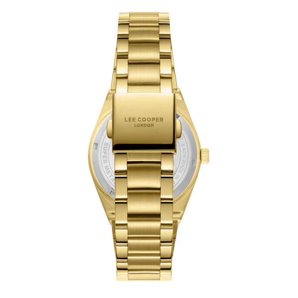 Lee Cooper LC08374.130 Men's Gold Dial Metal Strap Watch - Photo 4 - Zamana