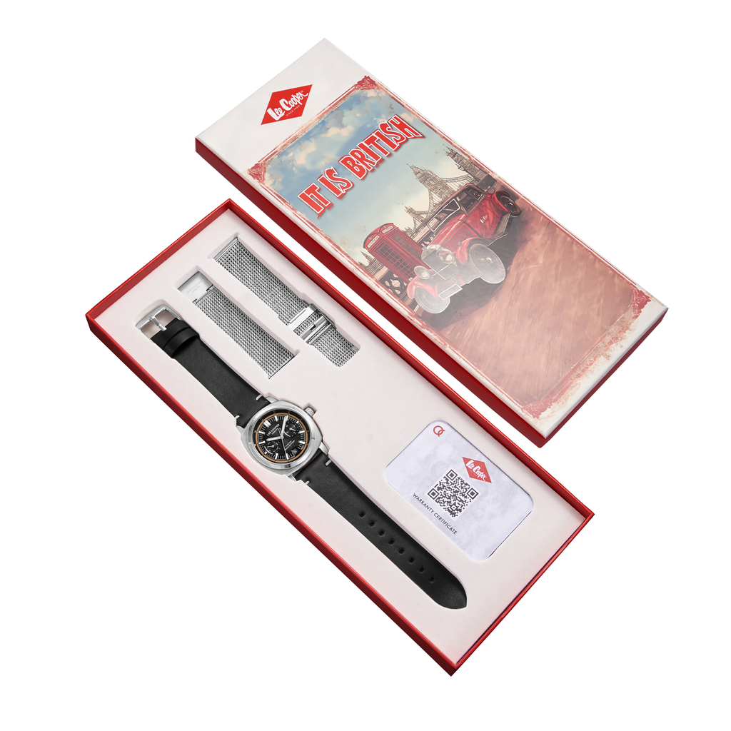 Lee Cooper LC08377.351 Men's Black Dial Leather Strap Watch - Photo 5 - Zamana