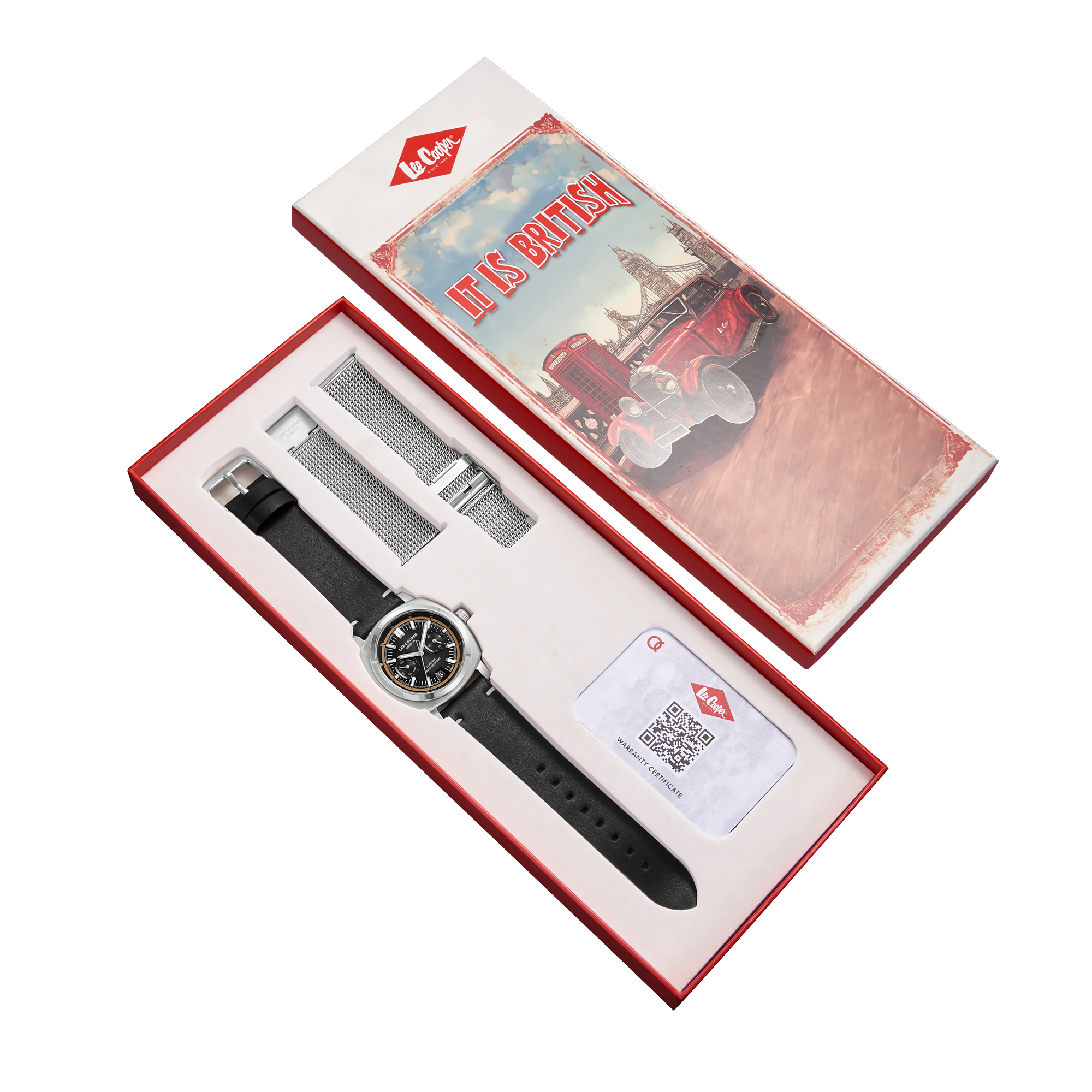 Lee Cooper LC08377.351 Men's Black Dial Leather Strap Watch - Photo 5 - Zamana