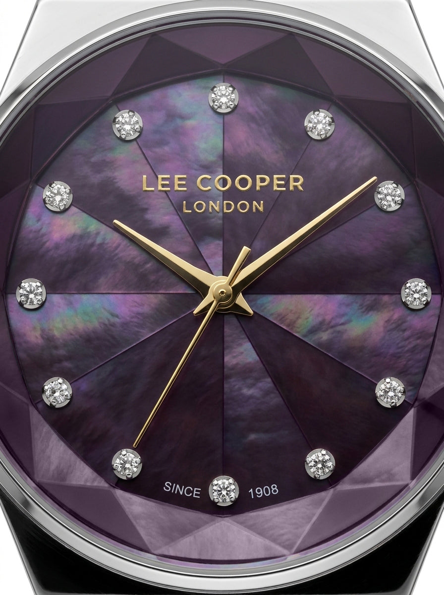 Lee Cooper LC08378.381 Women's Purple Mop Dial Metal Strap Watch - Photo 4 - Zamana