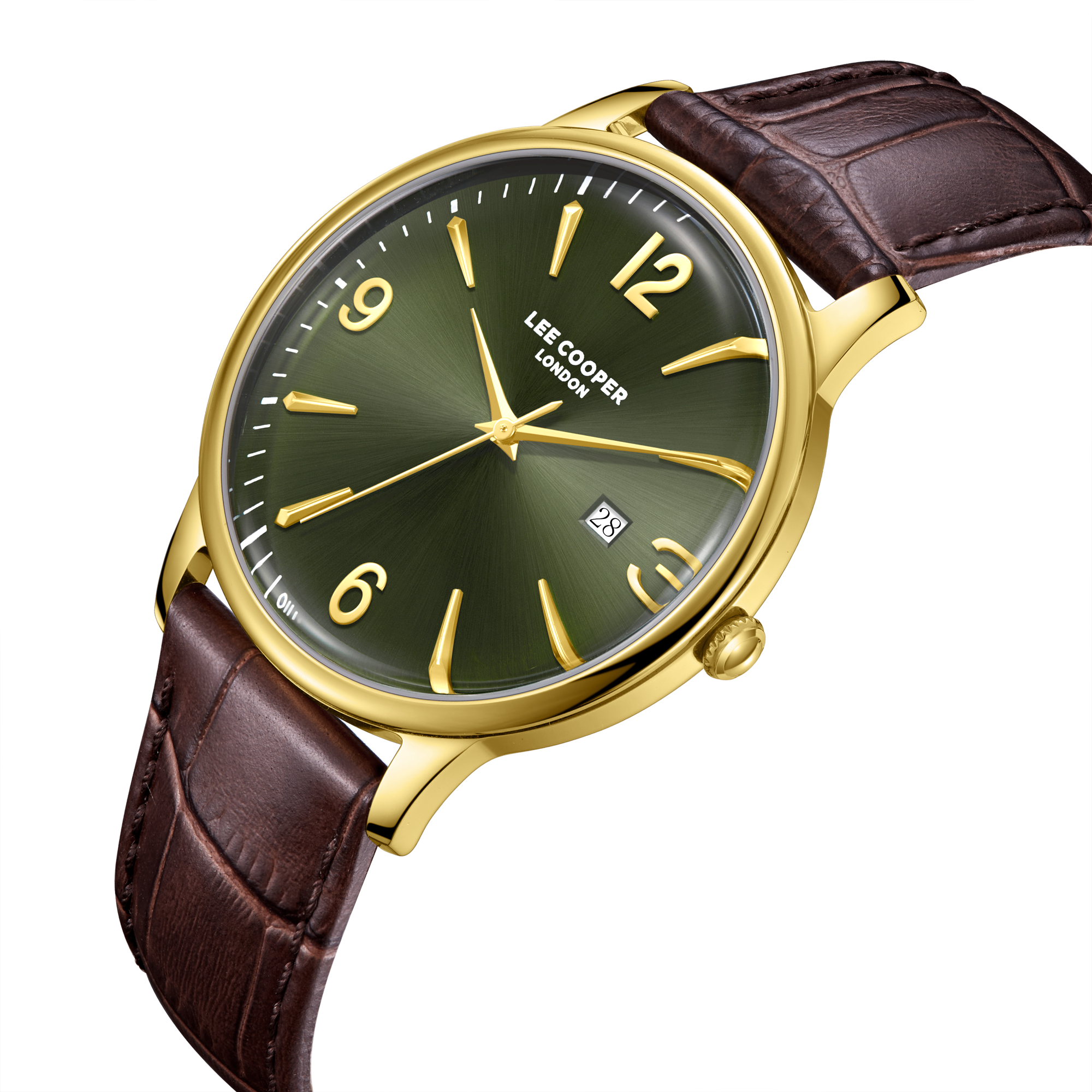 Lee Cooper LC08379.172 Brown Leather Strap & Clasp Detail - Zamana