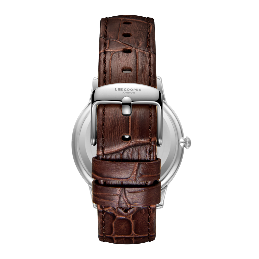 Lee Cooper LC08379.362 Men's Brown Leather Strap Watch - Photo 4 - Zamana