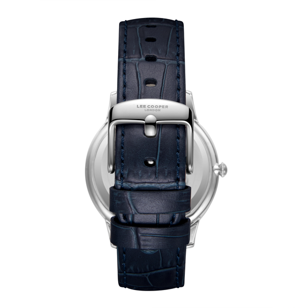 Lee Cooper LC08379.399 Men's Dark Blue Leather Strap Watch - Photo 4 - Zamana