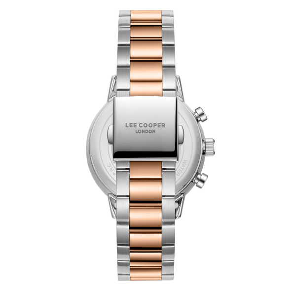 Lee Cooper LC08382.530 Men's Silver/Rose Gold Strap Watch - Photo 4 - Zamana