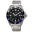 Casio MDV-107D-1A2 men's dive watch with blue bezel and stainless steel strap