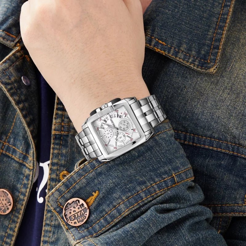 MEGIR 2018 Men's Chronograph Analog Quartz Watch, Stainless Steel, Waterproof Wristwatch - Zamana.pk
