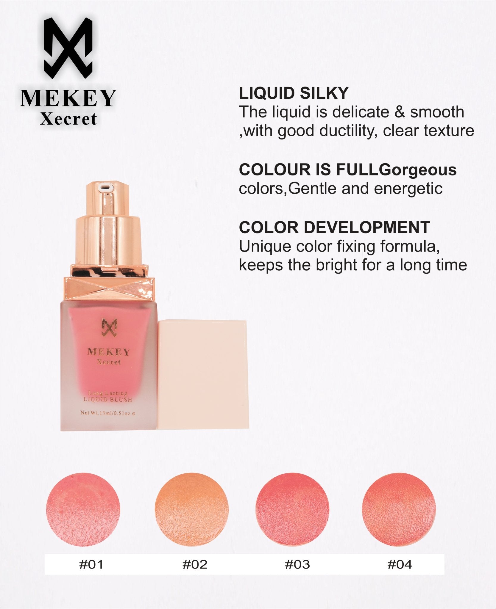 Mekeyxecret Natural, Long-Lasting, Liquid Blush Secondary image