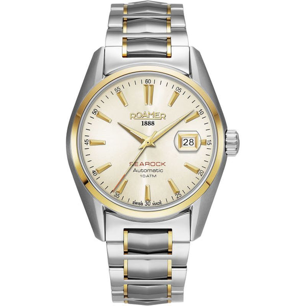 Mens Roamer Searock Automatic Champagne Dial Yellow Gold Bicolour