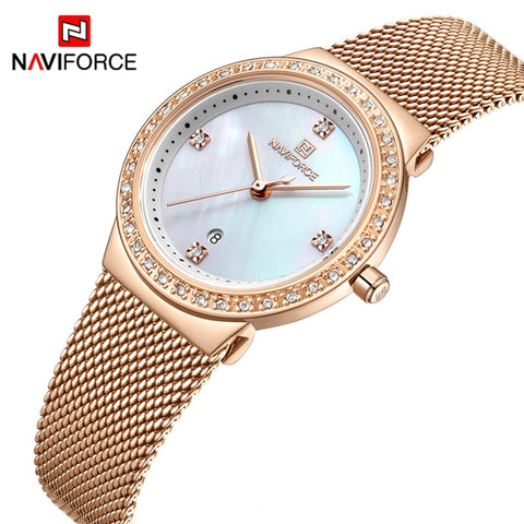NaviForce - NF5005 - Stainless Steel Ladies Watch - Zamana.pk