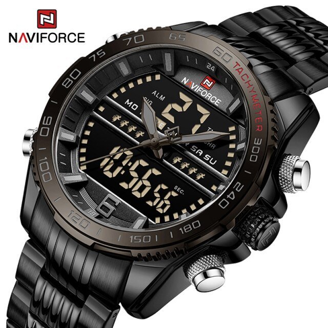 NaviForce - NF9195 - Stainless Steel Men's Watch - Zamana.pk
