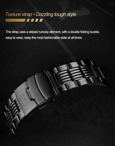 NaviForce - NF9195 - Stainless Steel Men's Watch - Zamana.pk