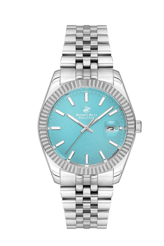 Polo - BP3018X.300 Gents 3 Hands - Date Light Blue Dial Ceramic Sapphire Coated Glass - Zamana.pk