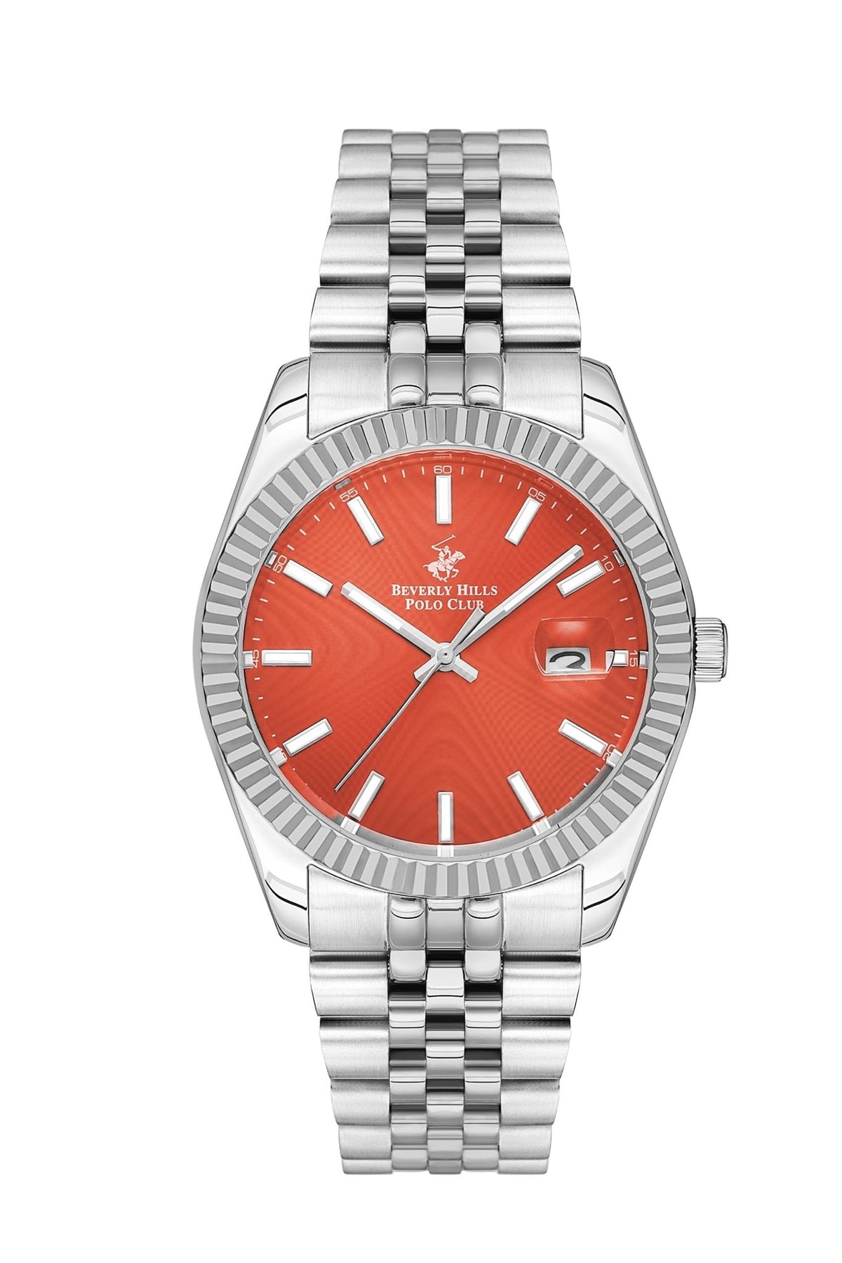 Polo - BP3018X.301 Gents 3 Hands - Date Orange Dial Ceramic Sapphire Coated Glass - Zamana.pk