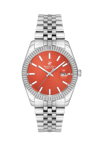 Polo - BP3018X.301 Gents 3 Hands - Date Orange Dial Ceramic Sapphire Coated Glass - Zamana.pk