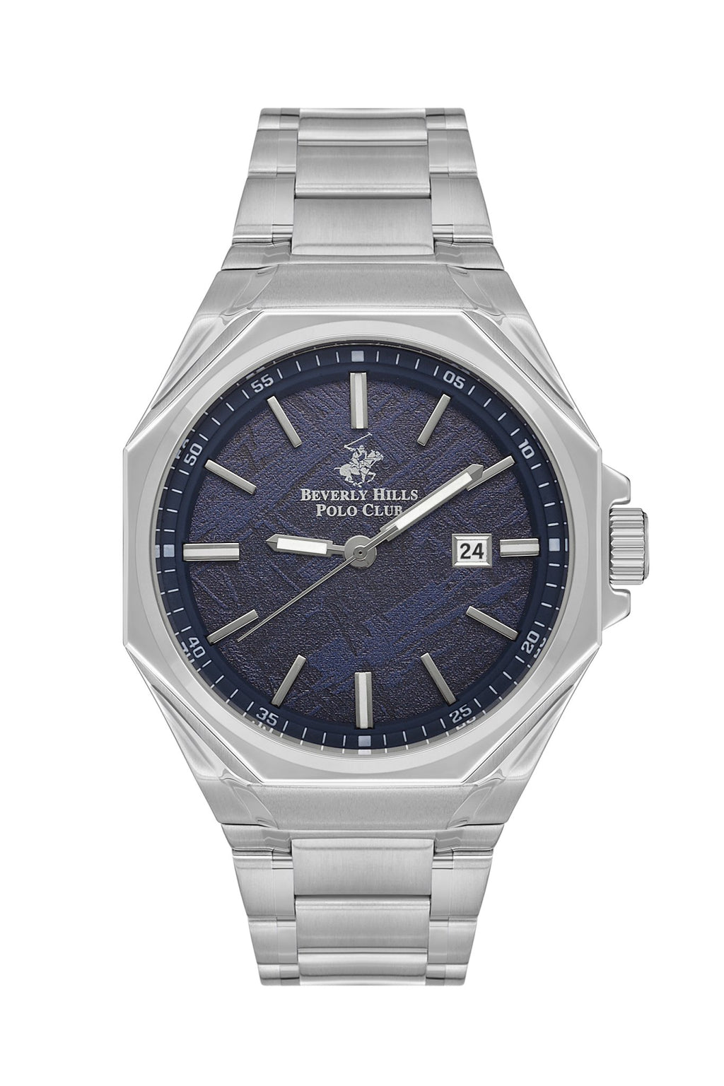 Polo - BP3544X.390 Gents 3 Hands - Date Dark Blue Ceramic Sapphire Coated Glass - Zamana.pk