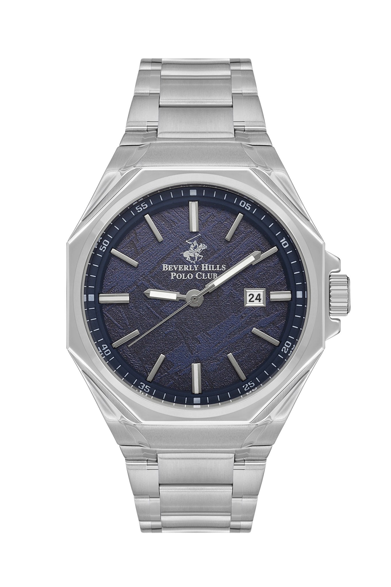 Polo - BP3544X.390 Gents 3 Hands - Date Dark Blue Ceramic Sapphire Coated Glass - Zamana.pk