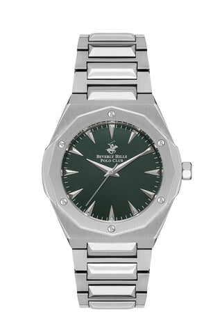 Polo - BP3554X.380 Gents 3 Hands Green Dial Ceramic Sapphire Coated Glass - Zamana.pk