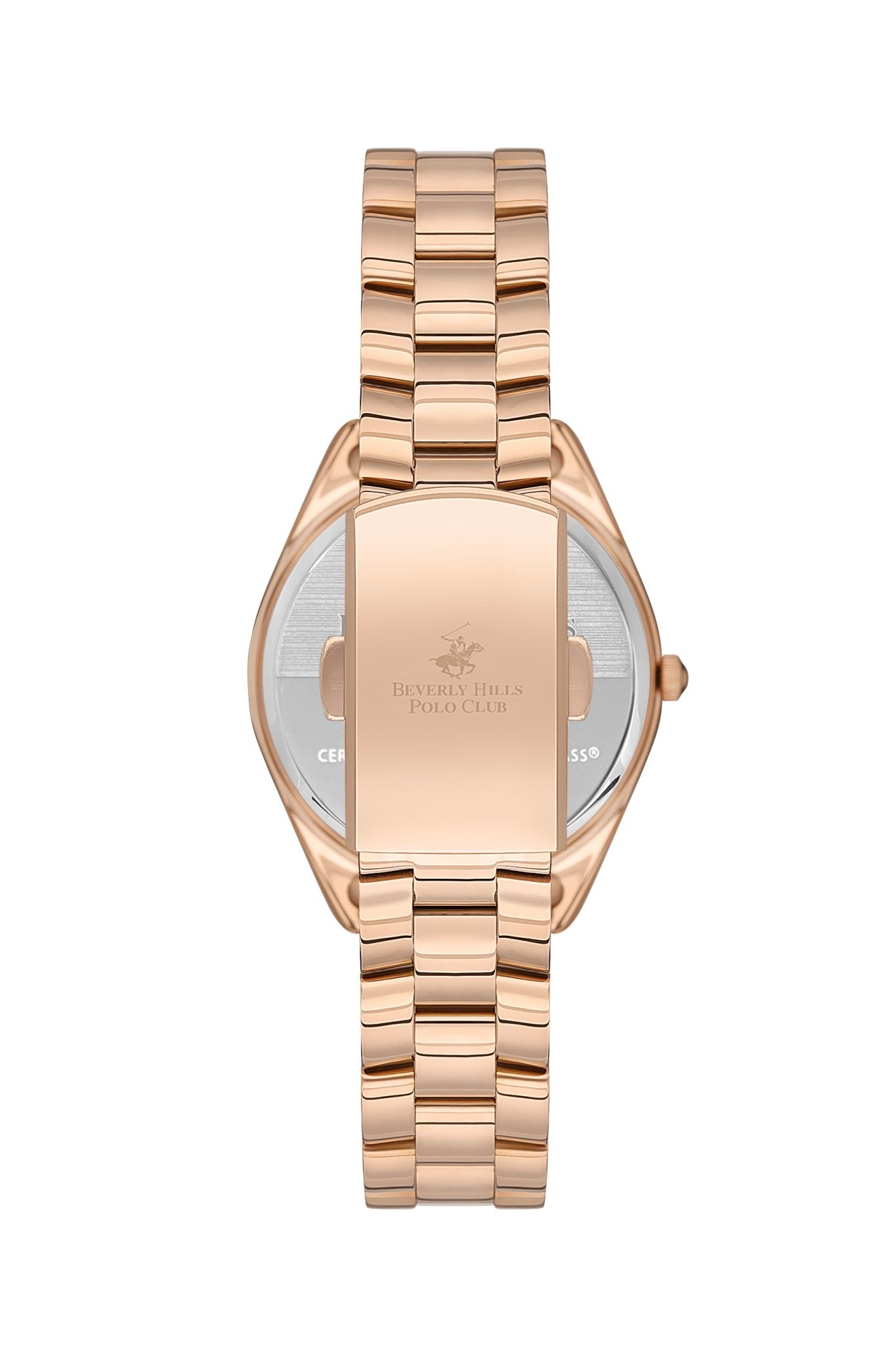 Polo - BP3564C.480 Ladies 3 Hands Red Dial Ceramic Sapphire Coated Glass Diamond - Zamana.pk