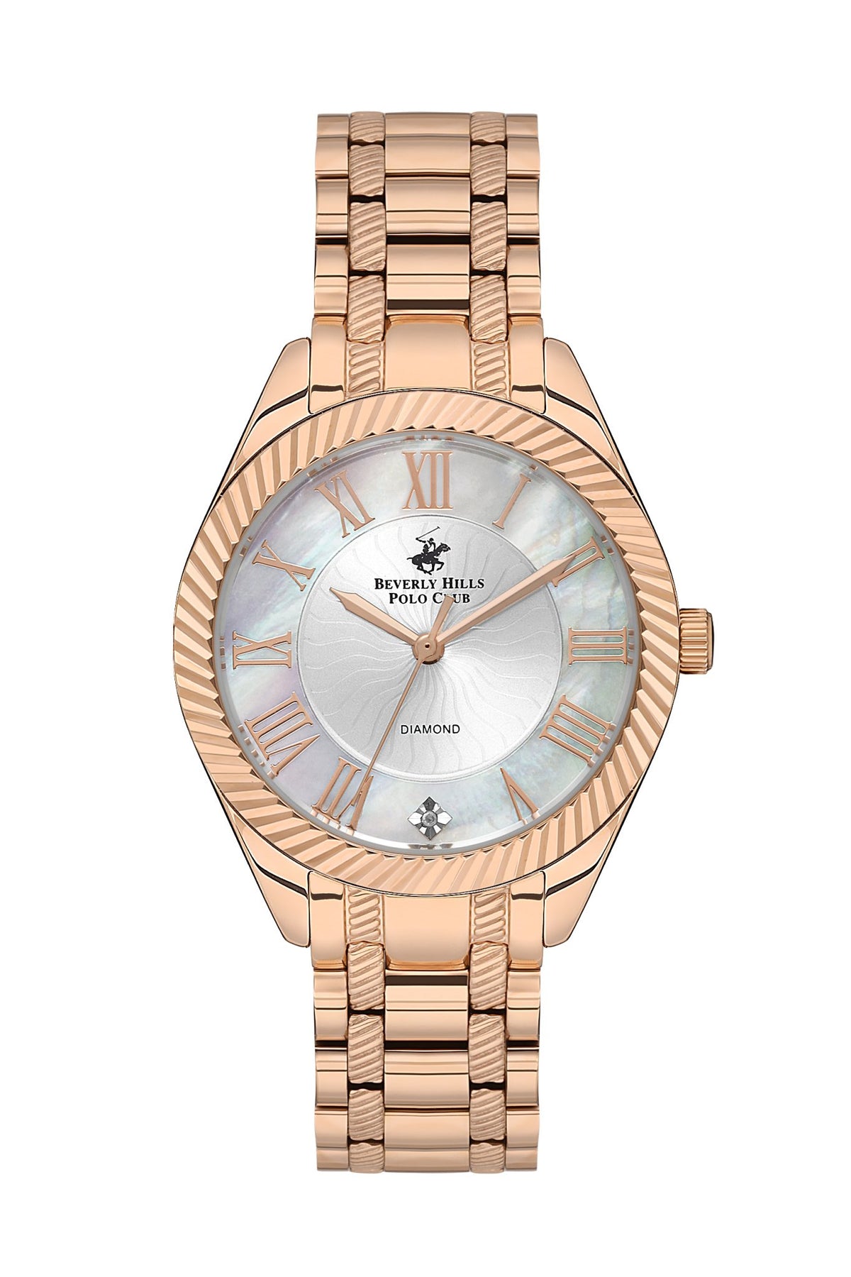 Polo - BP3571C.420 Ladies 3 Hands White Dial Ceramic Sapphire Coated Glass Diamond - Zamana.pk