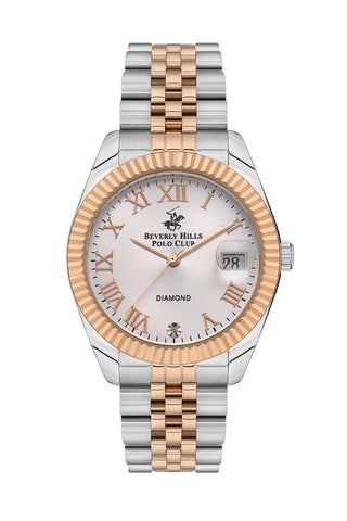 Polo - BP3582C.530 Ladies 3 Hands - Date White Dial Ceramic Sapphire Coated Glass Diamond - Zamana.pk