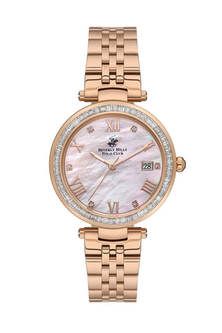Polo - BP3583X.480 Ladies 3 Hands - Date Pink Dial Ceramic Sapphire Coated Glass - Zamana.pk