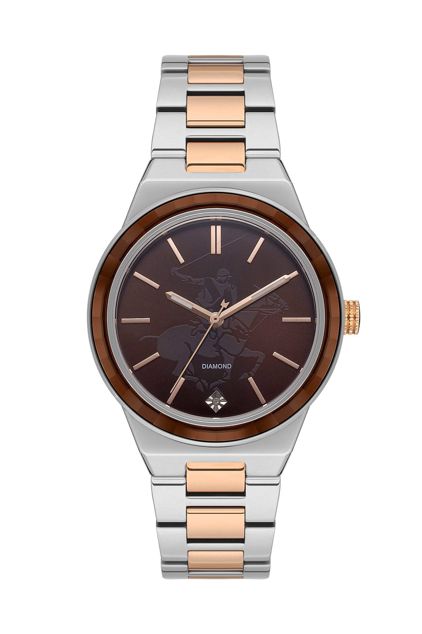 Polo - BP3584X.540 Ladies 3 Hands Grey Dial Ceramic Sapphire Coated Glass Diamond - Zamana.pk Main image