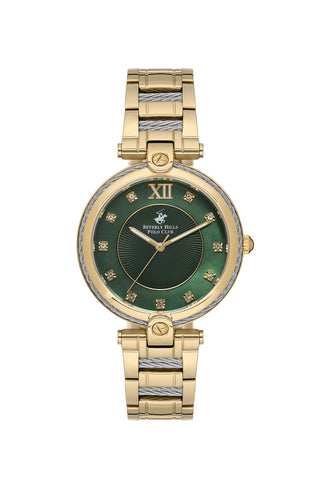 Polo - BP3585X.120 Ladies 3 Hands Green Dial Ceramic Sapphire Coated Glass - Zamana.pk