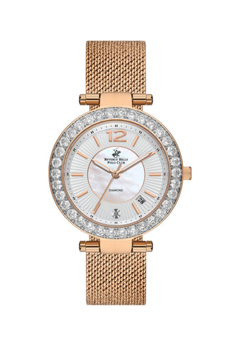 Polo - BP3589C.420 Ladies 3 Hands - Date White Dial Ceramic Sapphire Coated Glass Diamond - Zamana.pk