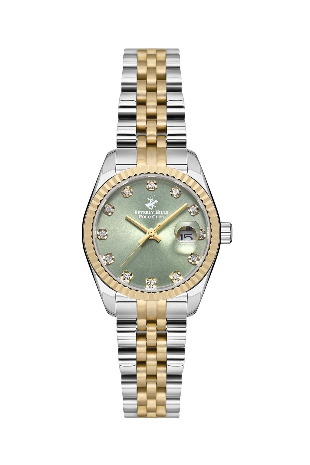 Polo - BP3595X.270 Ladies 3 Hands - Date Green Dial Ceramic Sapphire Coated Glass - Zamana.pk