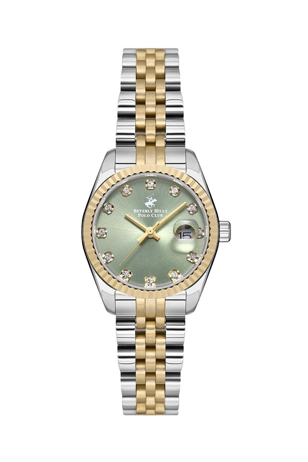 Polo - BP3595X.270 Ladies 3 Hands - Date Green Dial Ceramic Sapphire Coated Glass - Zamana.pk