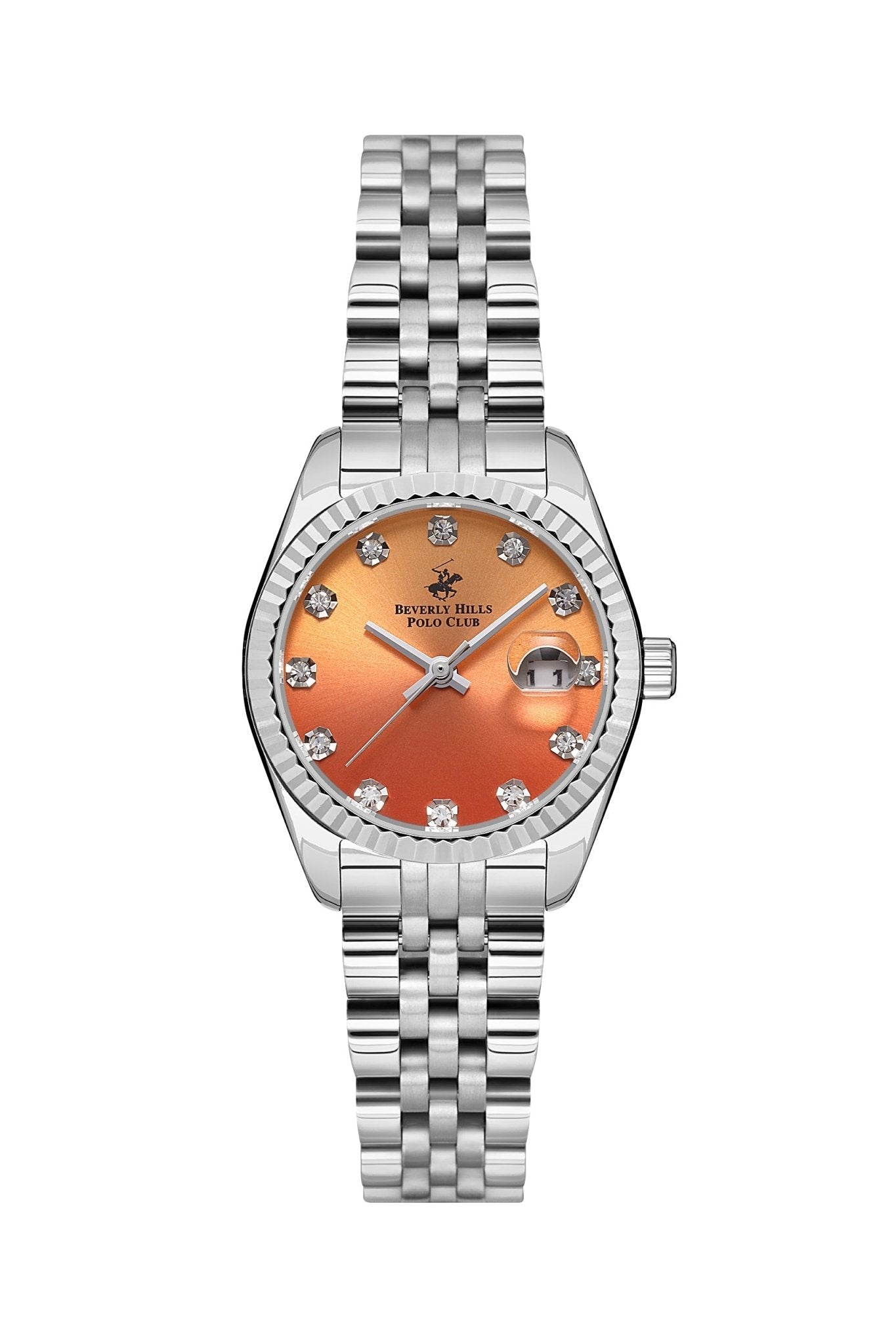 Polo - BP3595X.380 Ladies 3 Hands - Date Orange Dial Ceramic Sapphire Coated Glass - Zamana.pk Main image