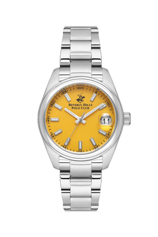 Polo - BP3597X.301 Ladies 3 Hands - Date Yellow Dial Ceramic Sapphire Coated Glass - Zamana.pk