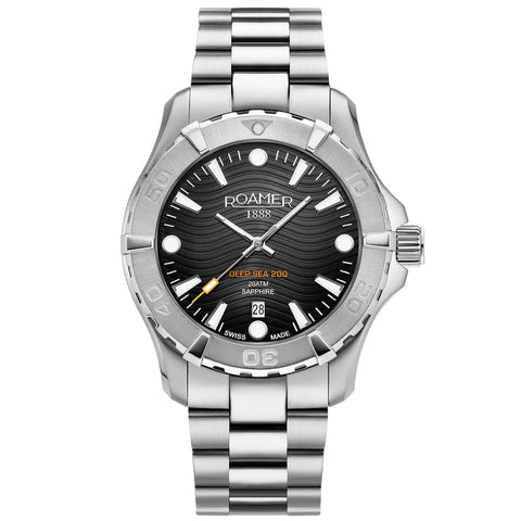 Roamer 860833 41 55 70 Deep Sea 200 Men's Black Watch - Zamana.pk
