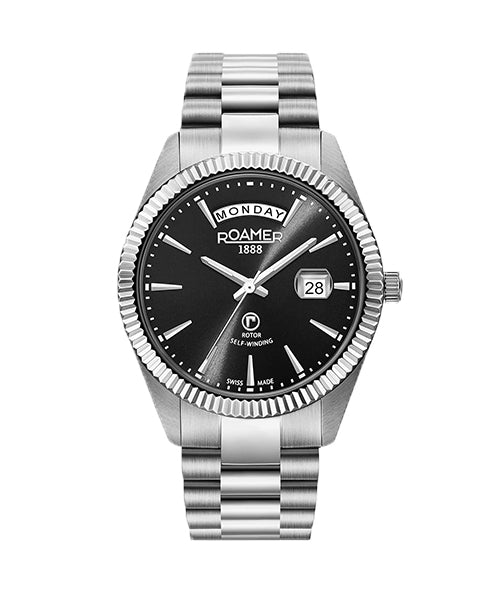 ROAMER 981662 41 55 90 OPTIMUS STEEL BRACELET AUTOMATIC WRISTWATCH - Zamana.pk