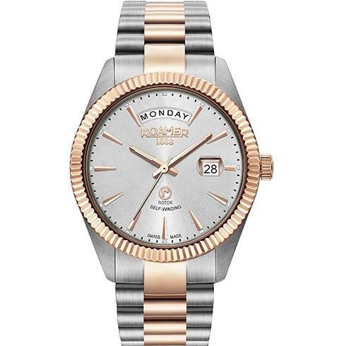 ROAMER 981662 47 15 90 PRIMELINE DAY AND DATE STAINLESS STEEL - Zamana.pk Main image
