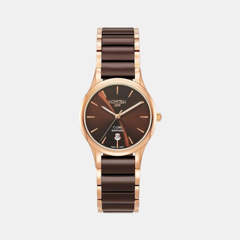 ROAMER Female Brown Analog Stainless Steel Watch 658844 49 65 63 - Zamana.pk Main image