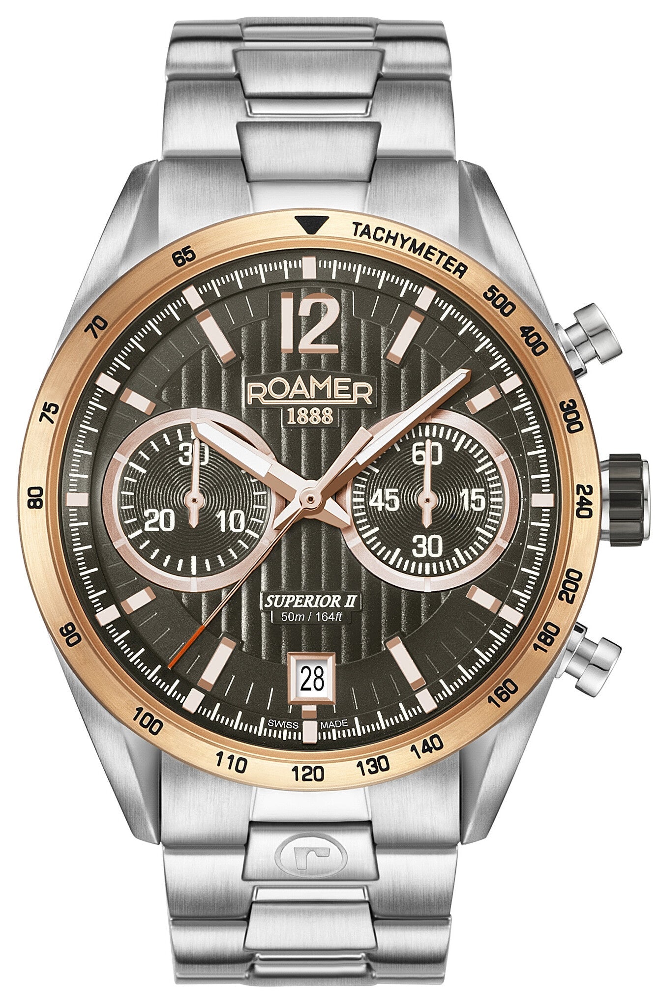 Roamer Men's Superior Chrono II Stainless Steel Watch 510902 49 64 50 - Zamana Main image