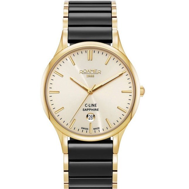 ROAMER MEN'S WRISTWATCH C - LINE 40 MM 3 HANDS, DATE WINDOW BRACELET STAINLESS STEEL 658833 48 35 61 - Zamana.pk Main image