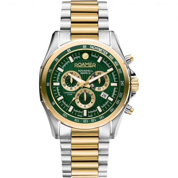 ROAMER MENS WRISTWATCH ROCKSHELL MARK III CHRONO 44 MM STRAP STAINLESS STEEL 220837 48 75 20 - Zamana.pk