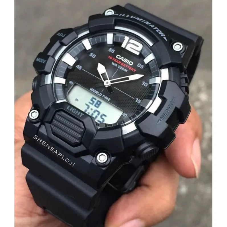 Casio - HDC-700-1A - Classic Analog-Digital Display Quartz Black Watch for Men