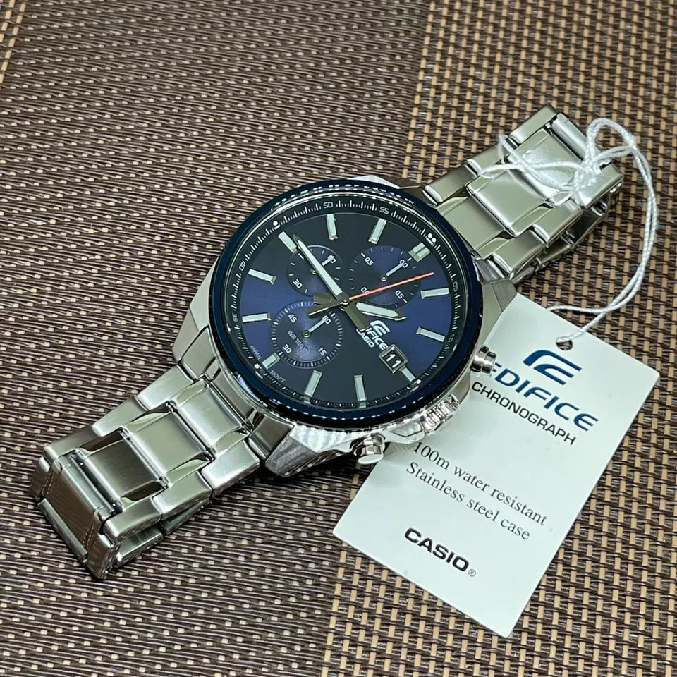 Casio Edifice Watch – EFV-610DB-2AVUDF Stainless Steel Band - For Men