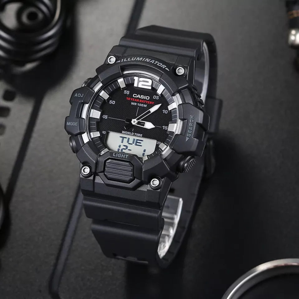 Casio - HDC-700-1A - Classic Analog-Digital Display Quartz Black Watch for Men