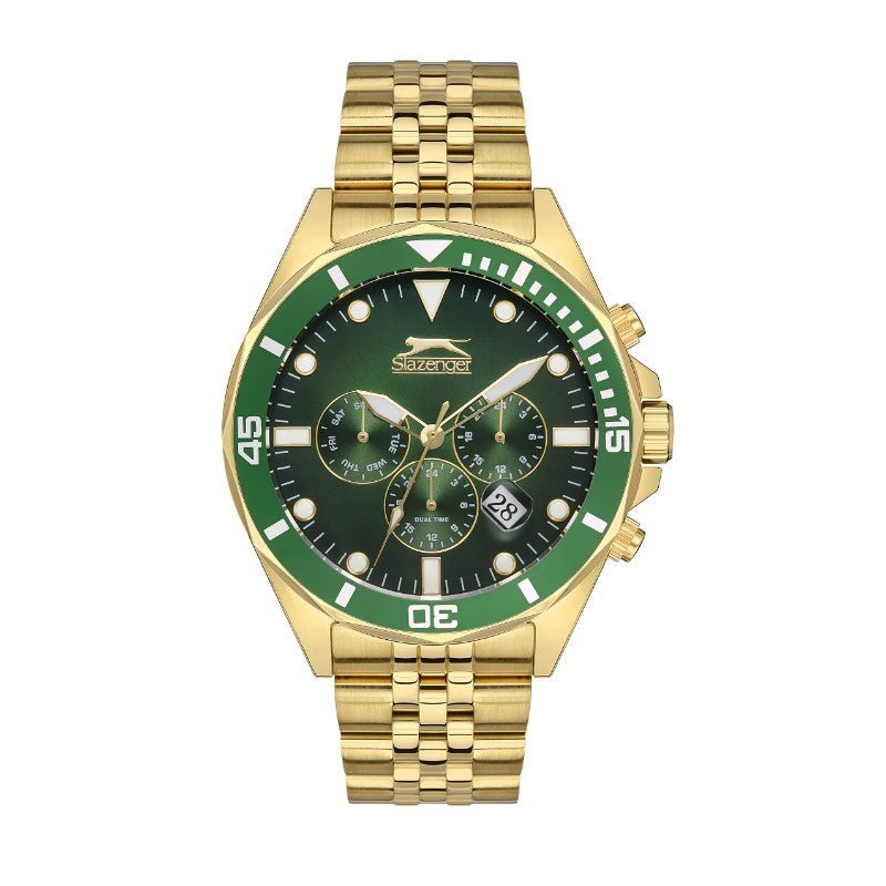 Slazenger SL.09.2130.2.04 Gents Stainless Steel Watch Green - Zamana.pk Main image